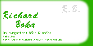 richard boka business card