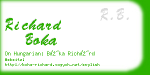 richard boka business card